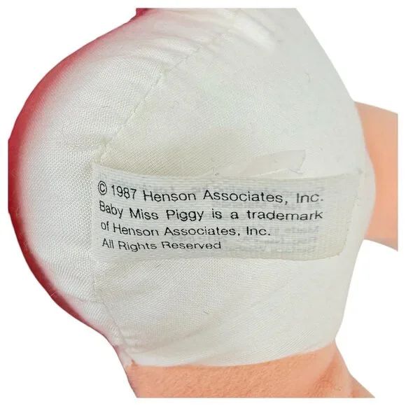 1987 McDonalds Miss Piggy Plush Doll Muppet Baby Christmas Jim Hensons Toy 10” - Picture 7 of 8